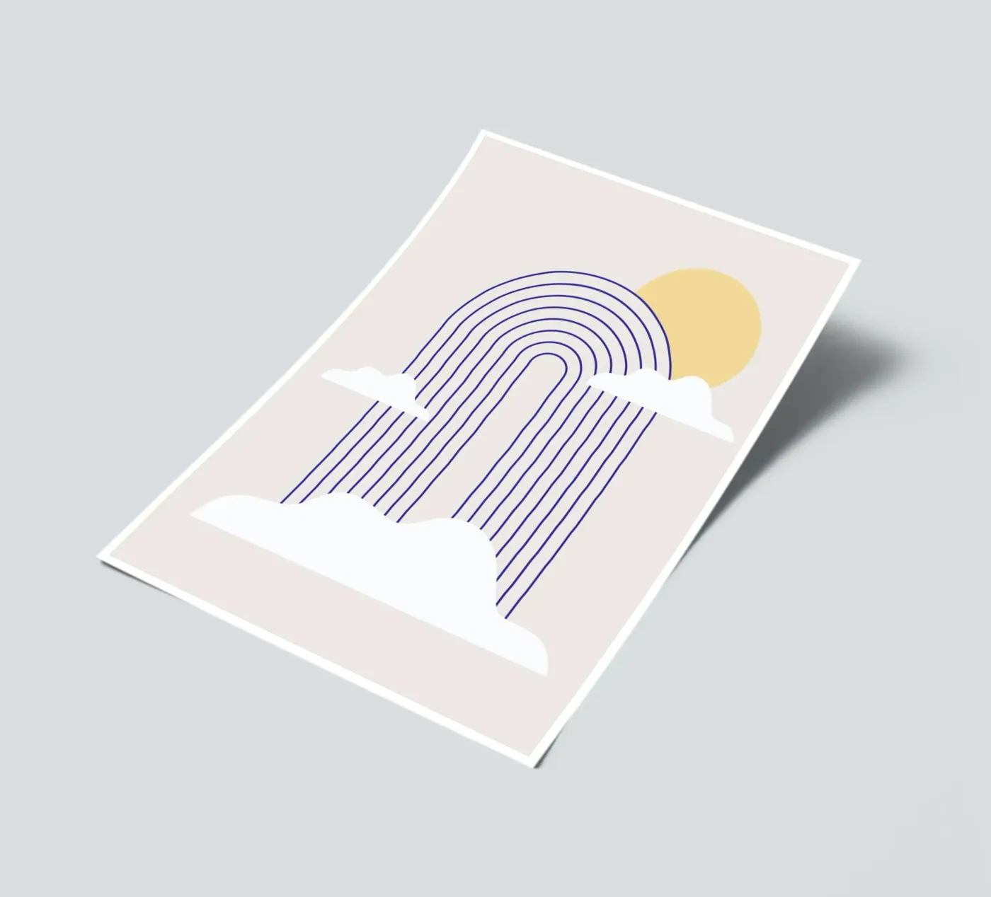 Rainbow & Clouds sticker sheet by Mottos by Sinan Saydik