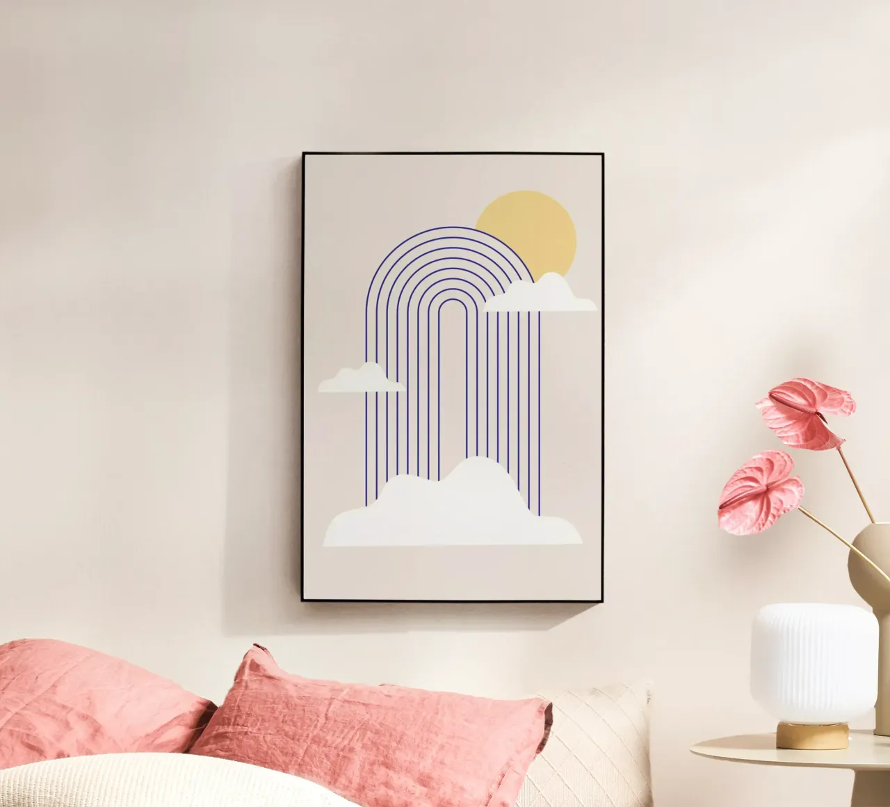 Rainbow & Clouds acrylic glass by Mottos by Sinan Saydik