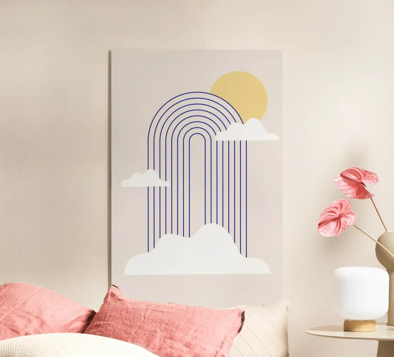 Rainbow & Clouds acrylic glass by Mottos by Sinan Saydik