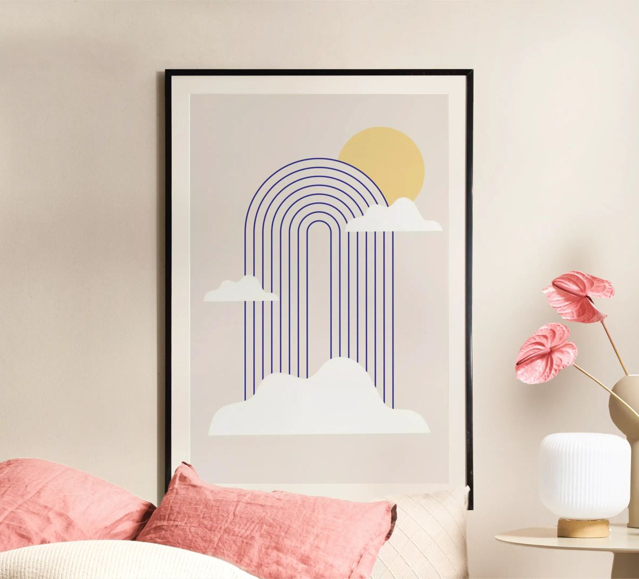 Rainbow & Clouds poster by Mottos by Sinan Saydik
