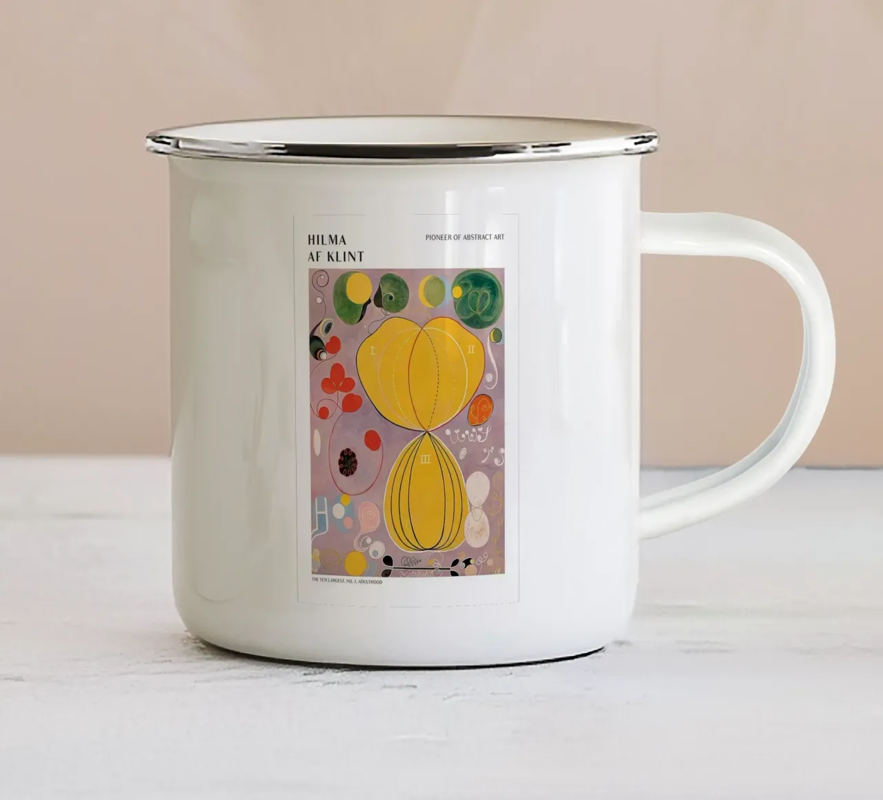 Hilma Af Klint Die Zehn Größten Nr.7 Emaille Tasse von Spencershop