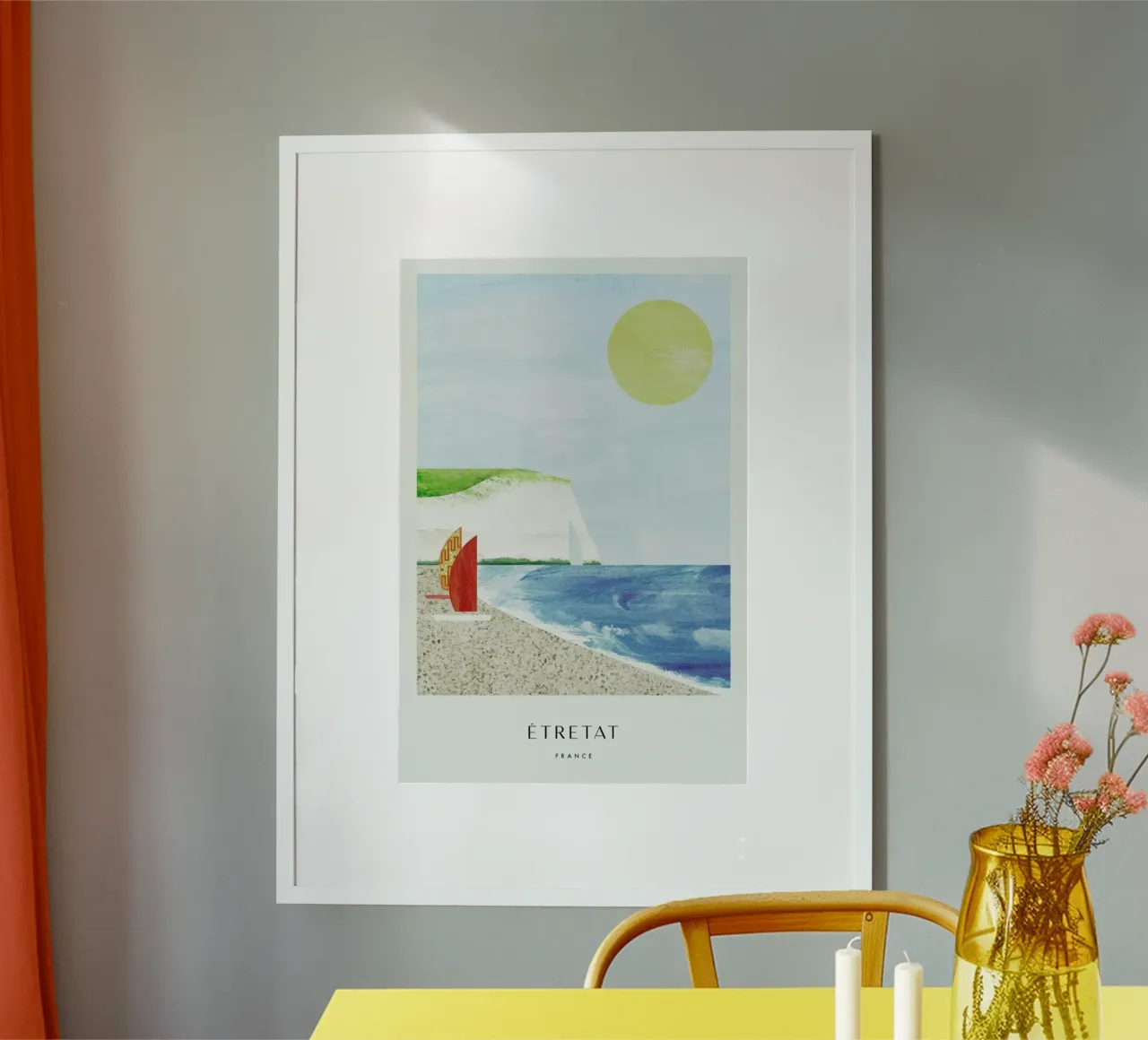 Etretat, Normandy - Series II poster con telaio in alluminio da Henry Rivers