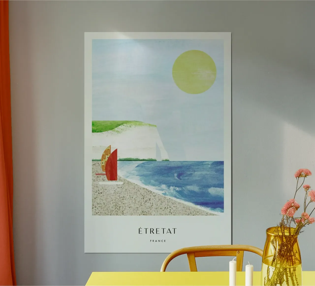 Etretat, Normandy - Series II poster con telaio in alluminio da Henry Rivers
