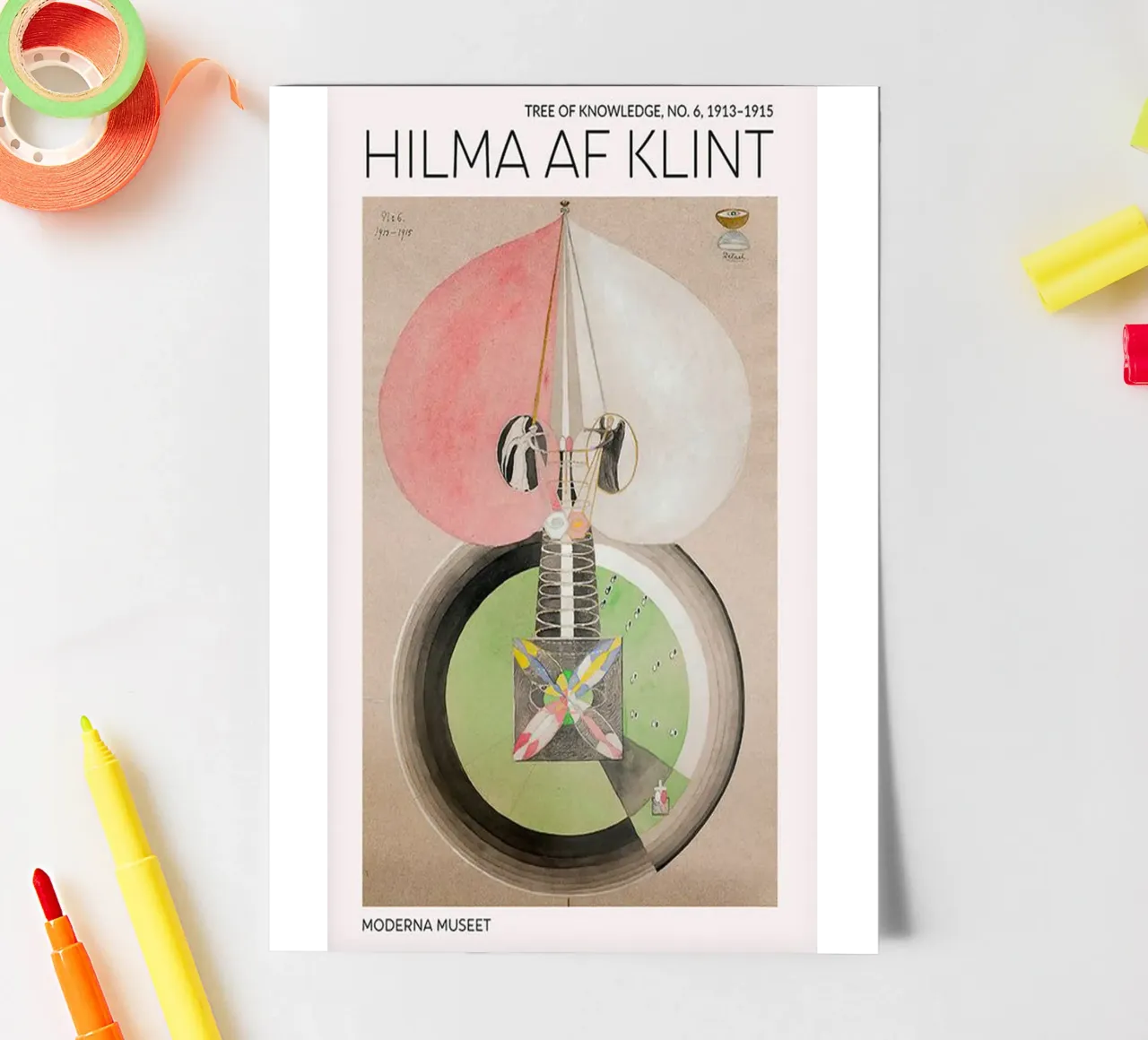 Hilma Af Klint Árbol del conocimiento pack de pegatina de Spencershop