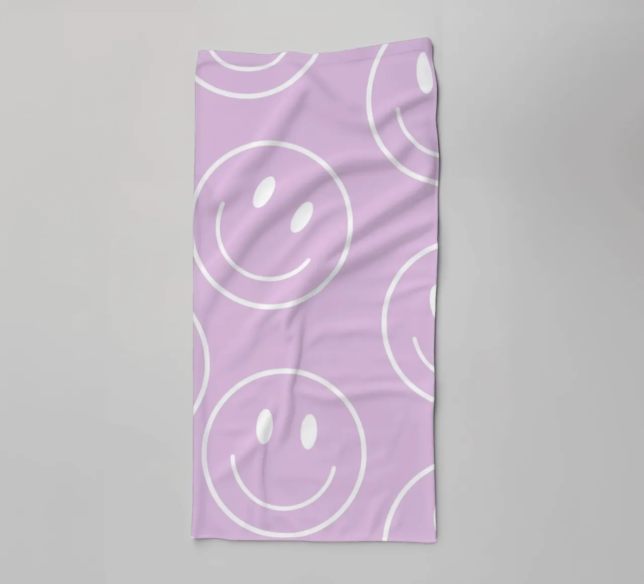 Pink smile towel by we line studio - art
