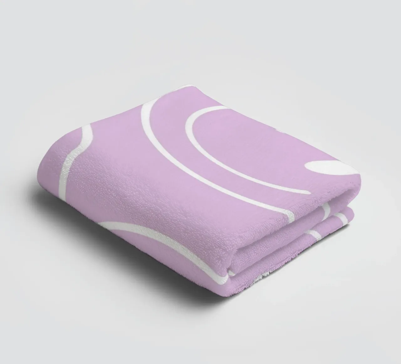 Pink smile towel by we line studio - art
