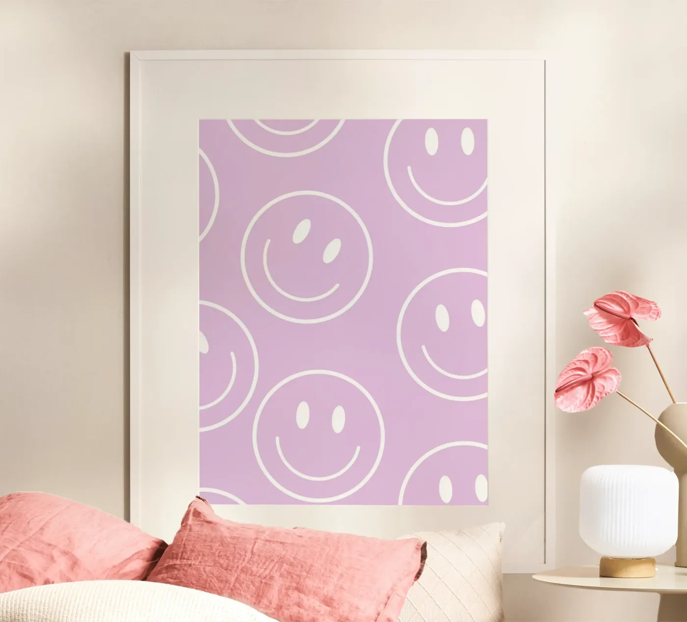 Pink smile poster da we line studio - art