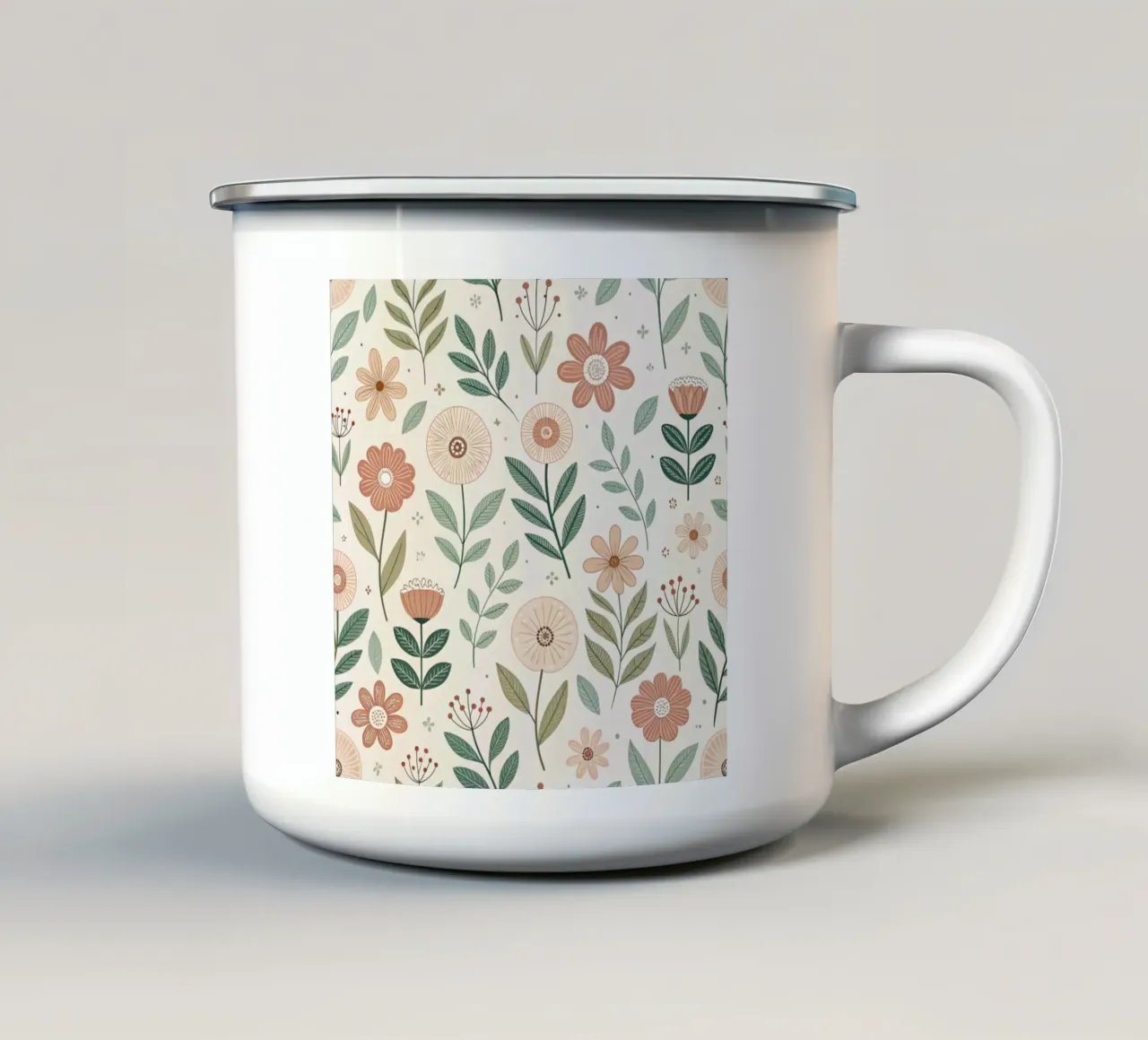 Fiori che sussurrano tazza in smalto da Botanical Pattern House