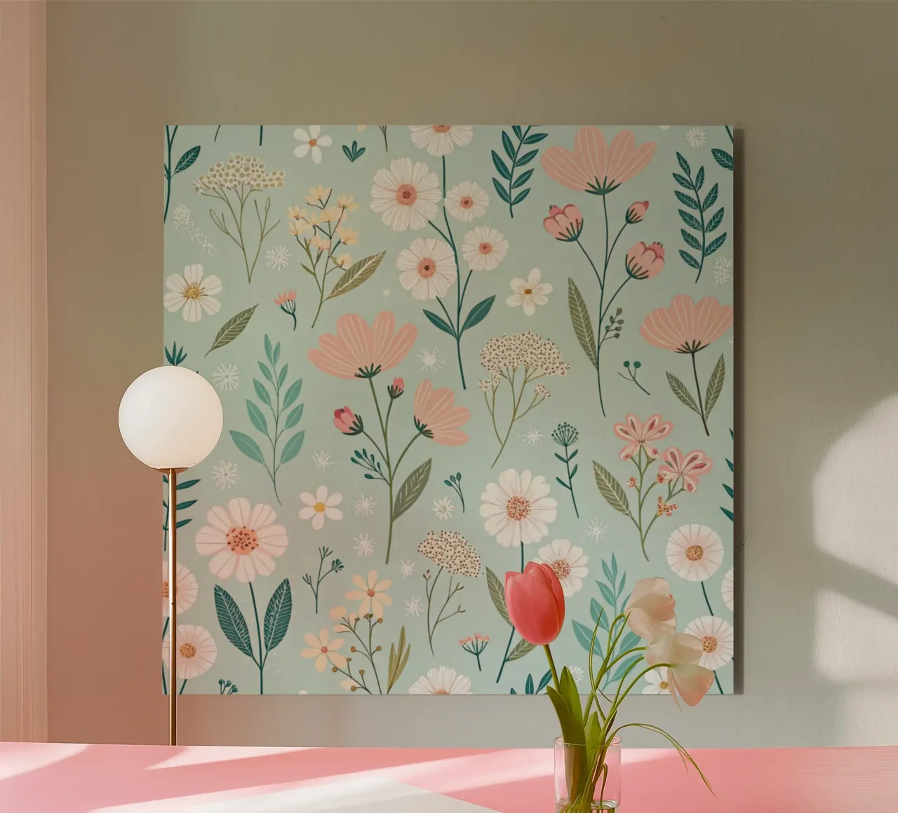 Fiori che sussurrano alluminio dibond da Botanical Pattern House
