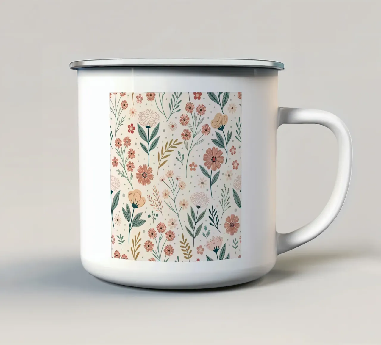Fiori che sussurrano tazza in smalto da Botanical Pattern House