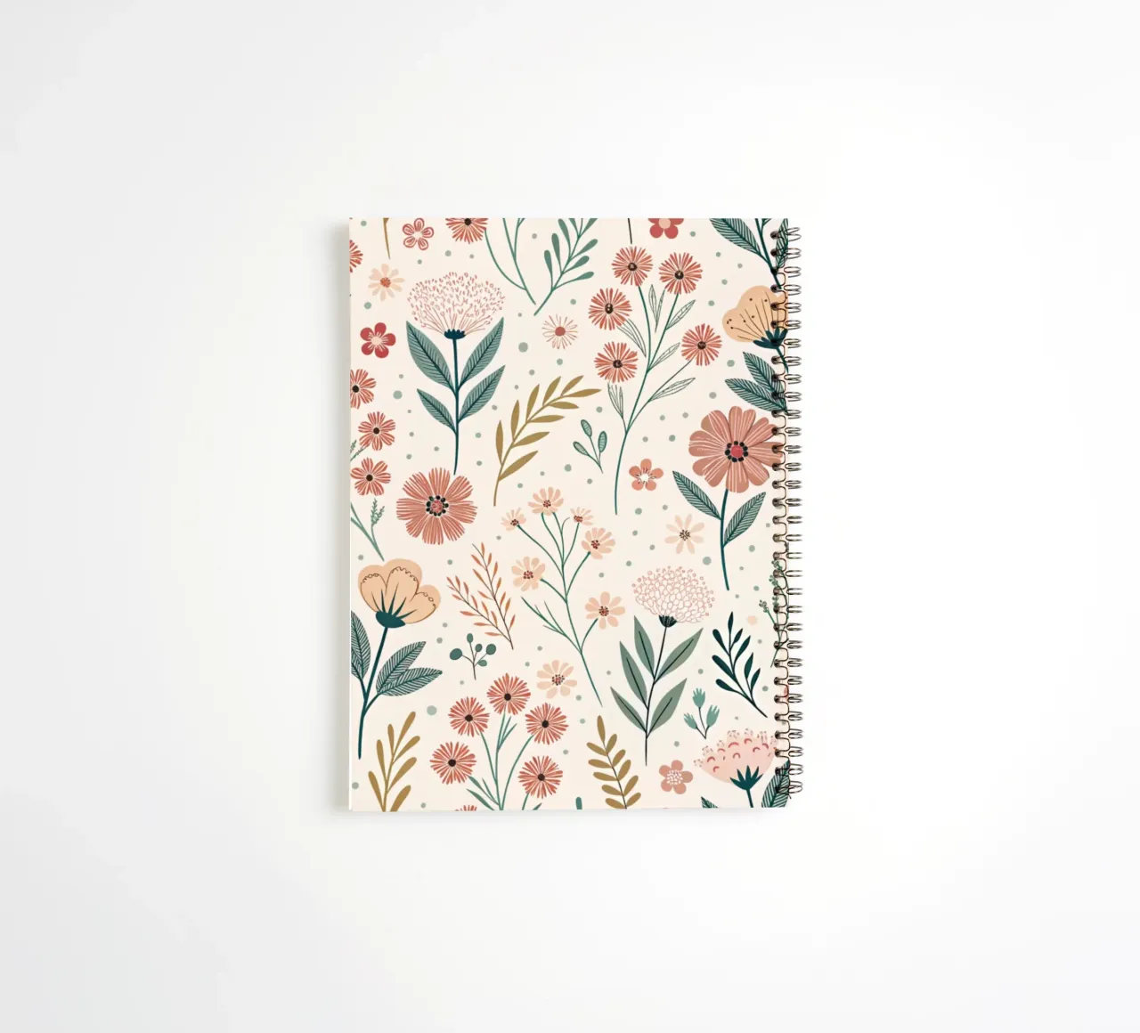 Whispering Blooms spiral notebook by Botanical Pattern House