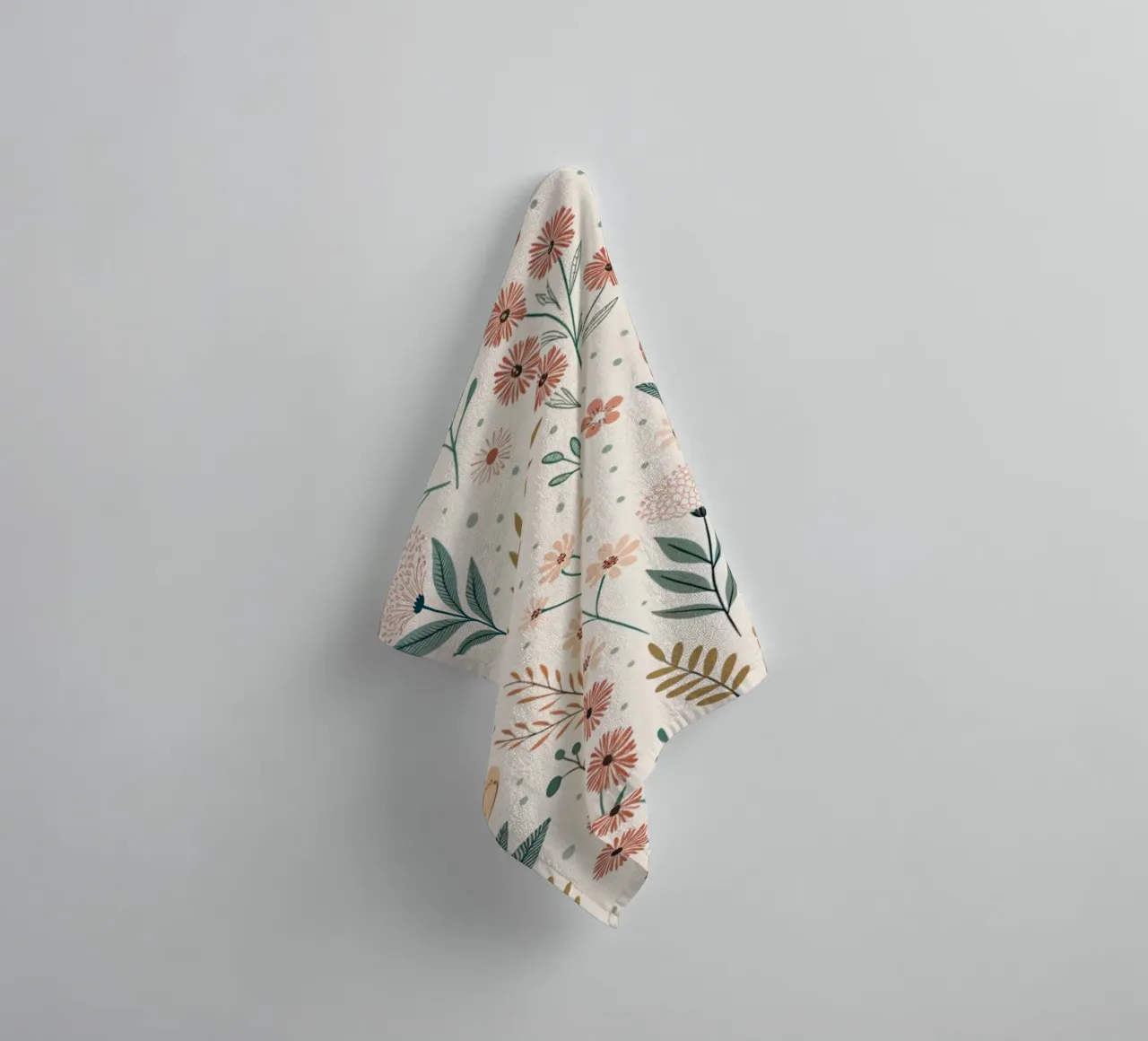 Whispering Blooms towel by Botanical Pattern House
