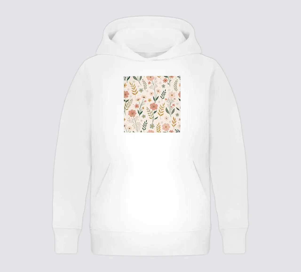 Whispering Blooms kids hoodie by Botanical Pattern House