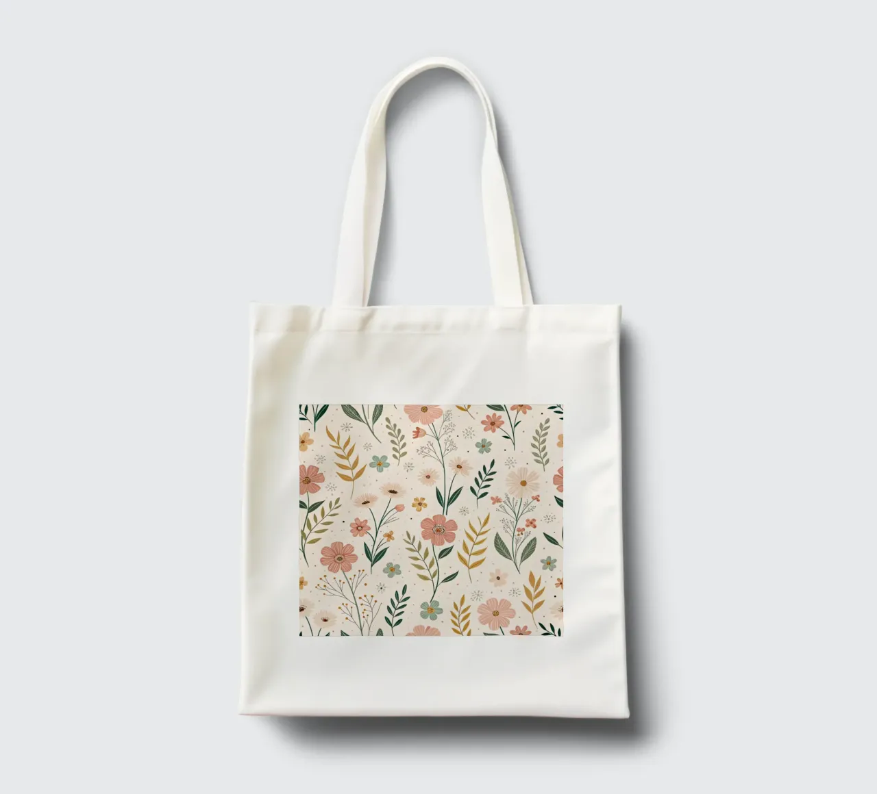 Flüsternde Blüten Jutebeutel von Botanical Pattern House