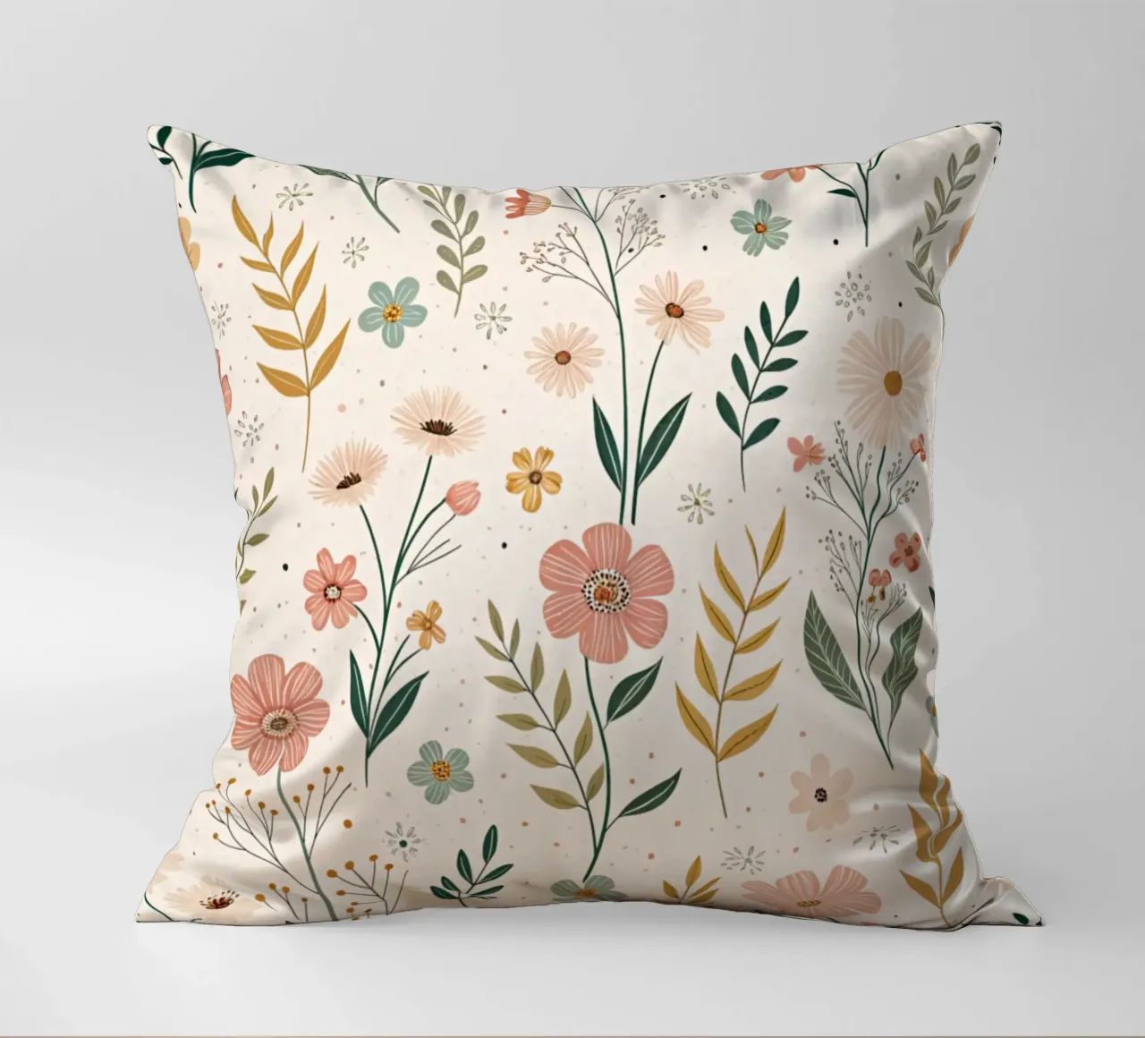 Whispering Blooms decorative cushion by Botanical Pattern House