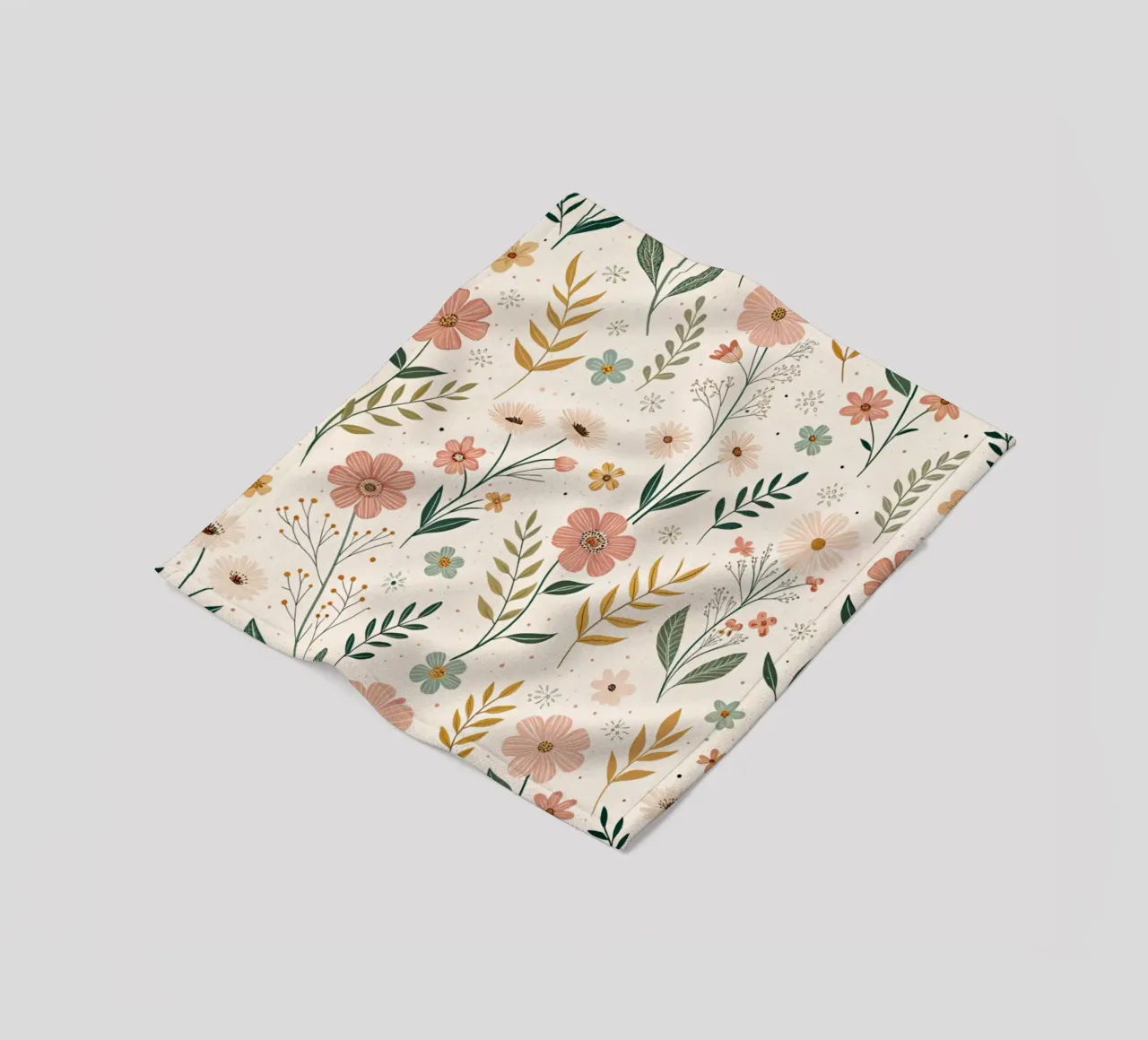 Whispering Blooms fleece blanket by Botanical Pattern House