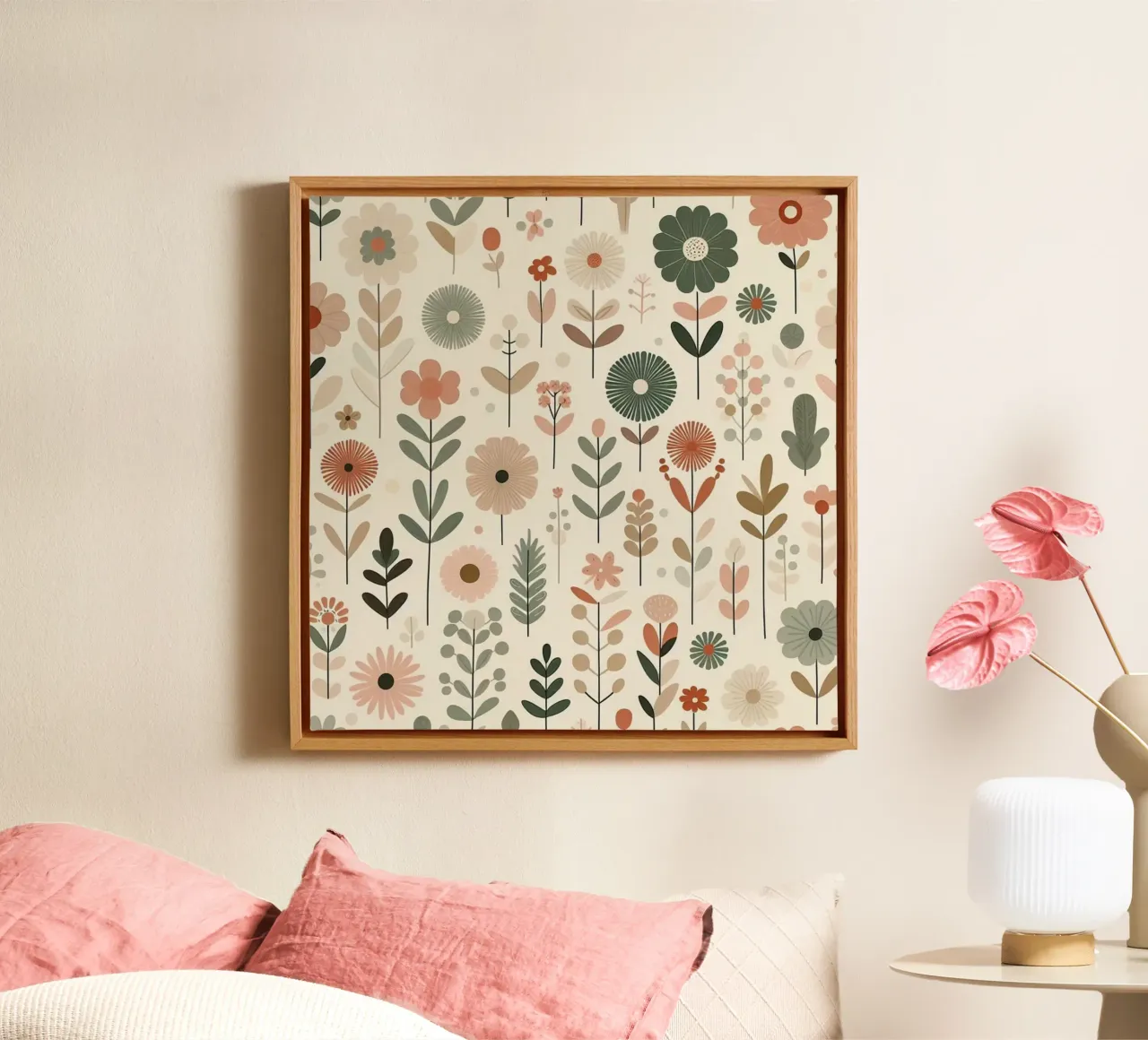 Fiori che sussurrano tela con Cornice a cassetta da Botanical Pattern House