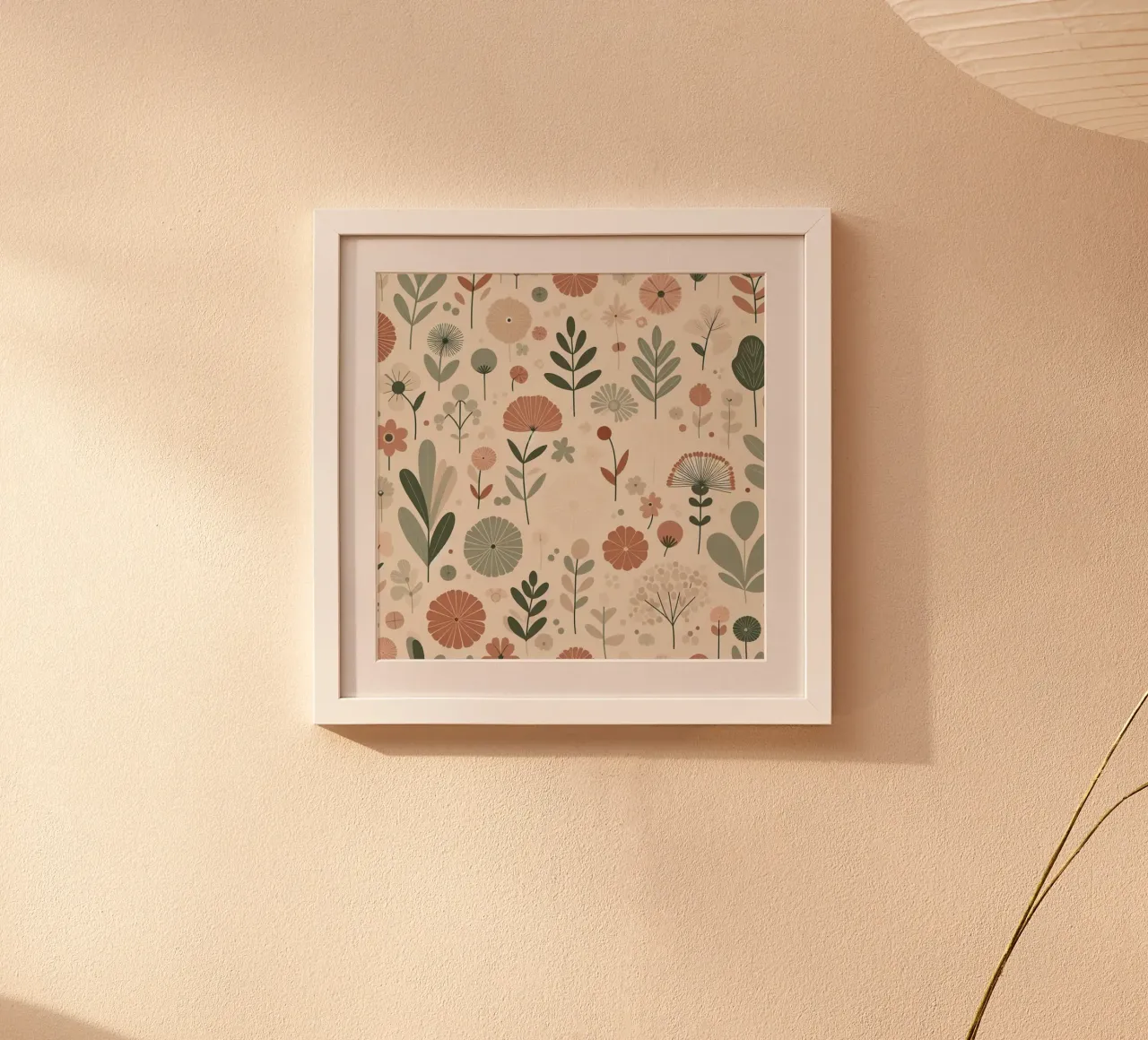 Fiori che sussurrano poster con telaio in legno da Botanical Pattern House