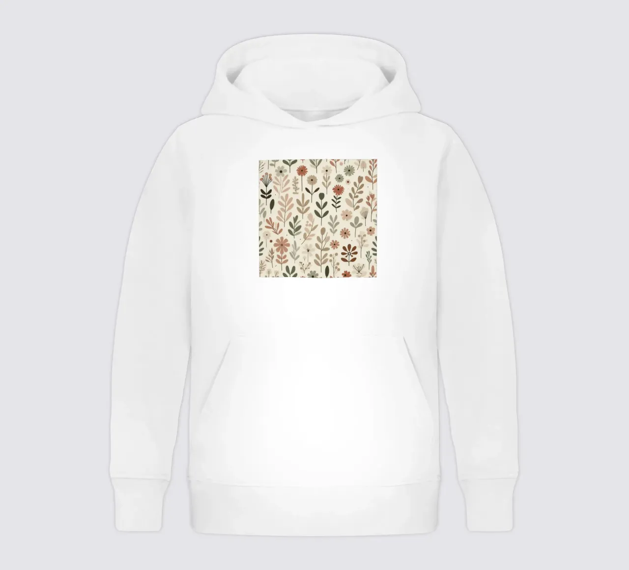Whispering Blooms kids hoodie by Botanical Pattern House