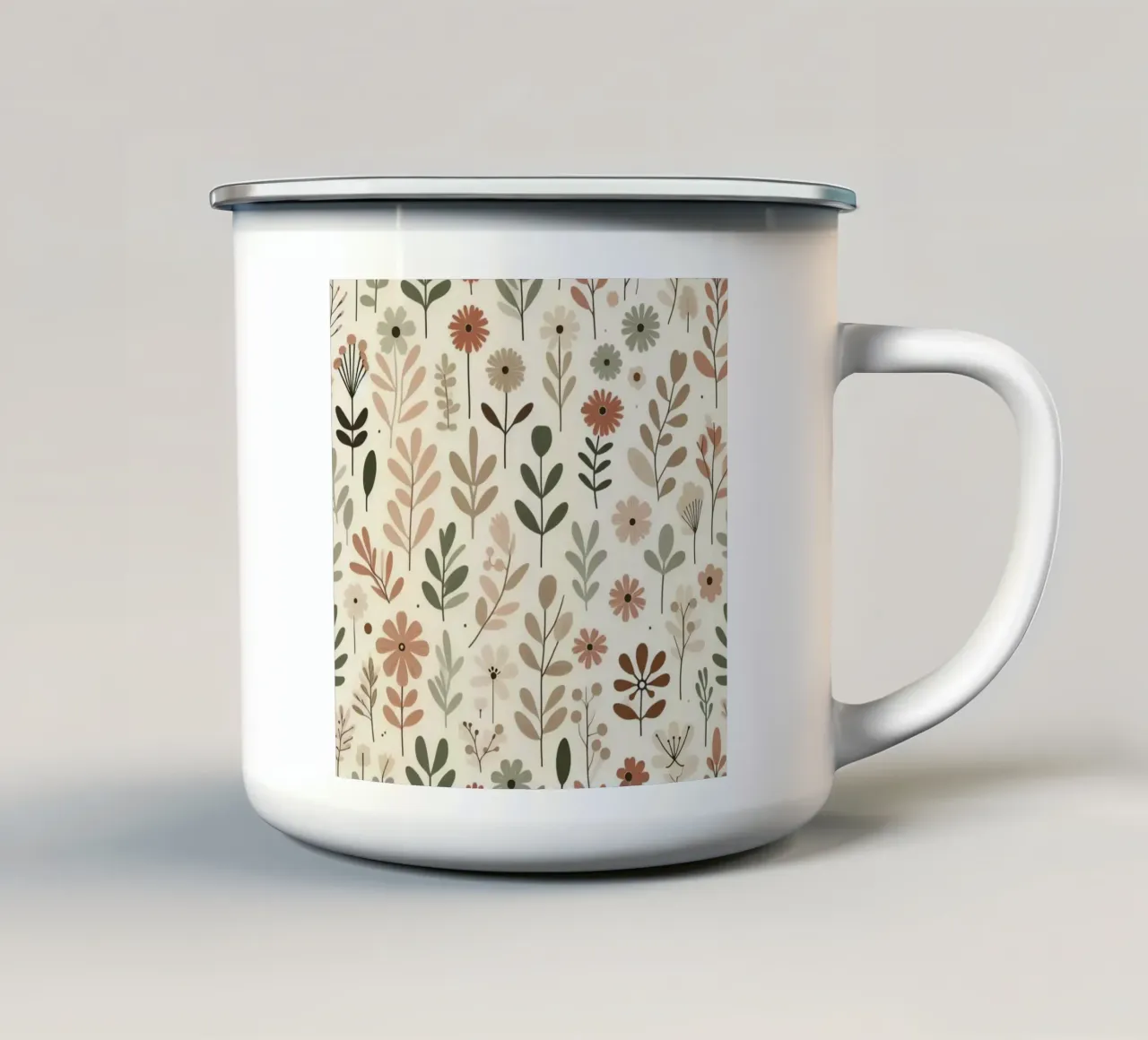 Fiori che sussurrano tazza in smalto da Botanical Pattern House