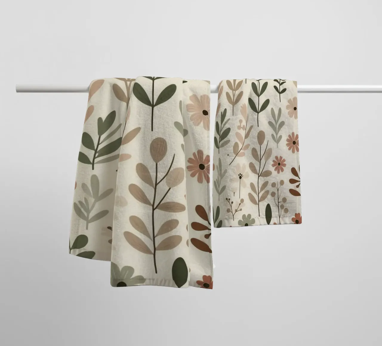 Whispering Blooms towel by Botanical Pattern House