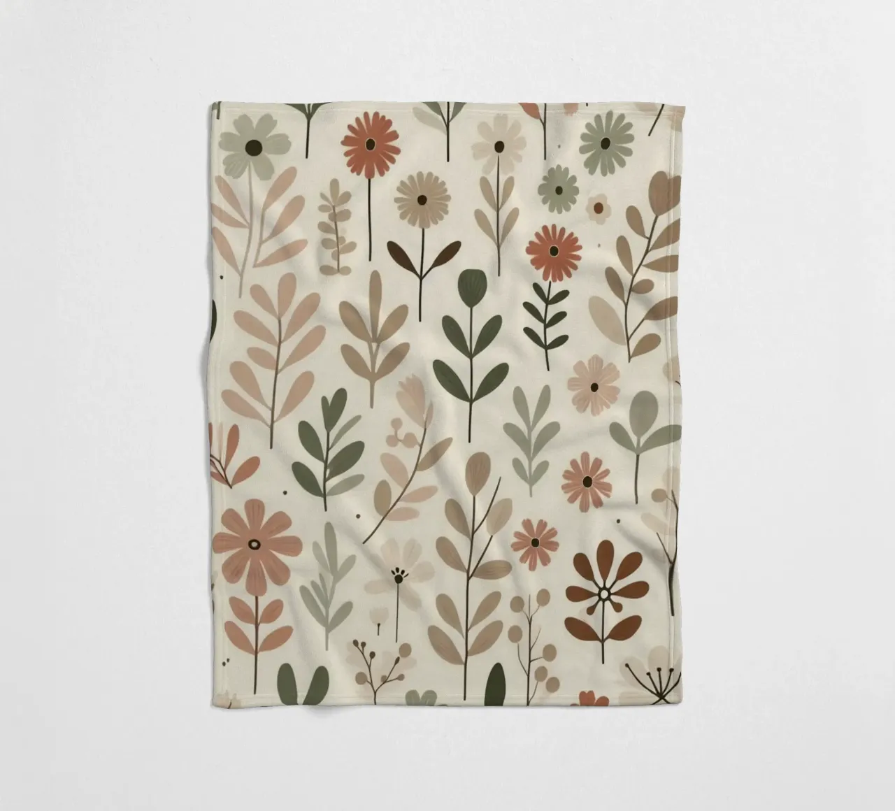 Whispering Blooms fleece blanket by Botanical Pattern House