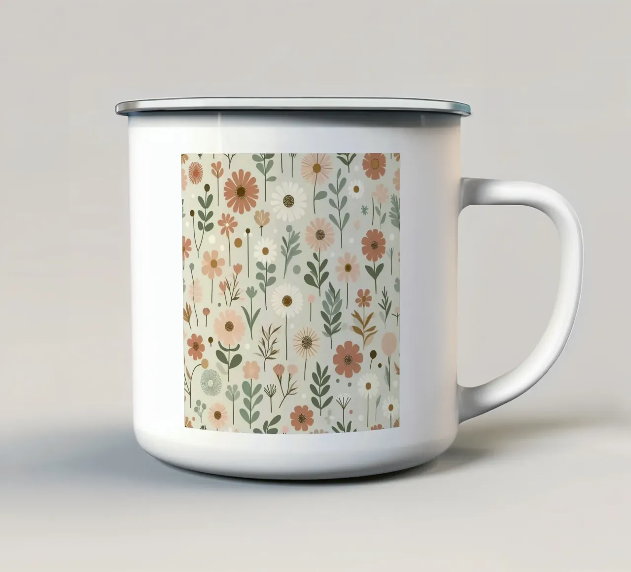 Fiori che sussurrano tazza in smalto da Botanical Pattern House