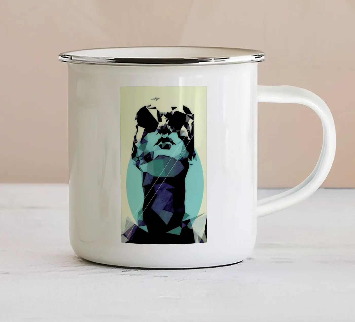 Deep Mind enamel mug by Mayka ienova