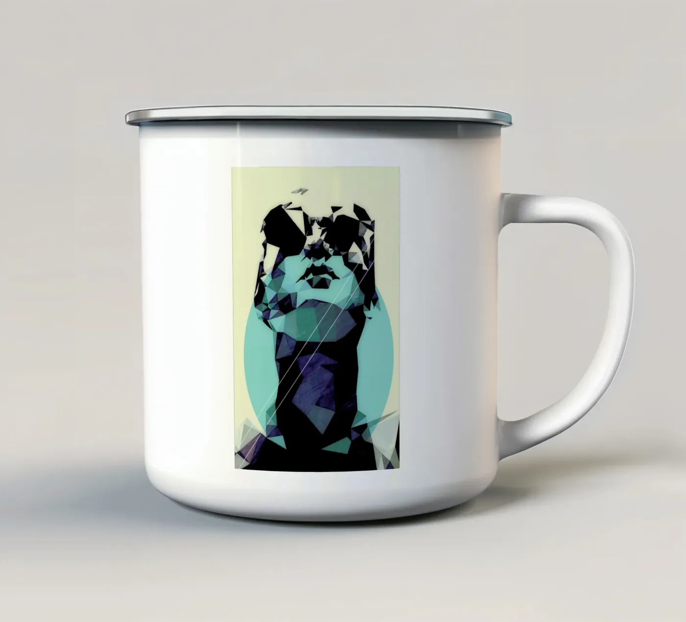 Deep Mind enamel mug by Mayka ienova