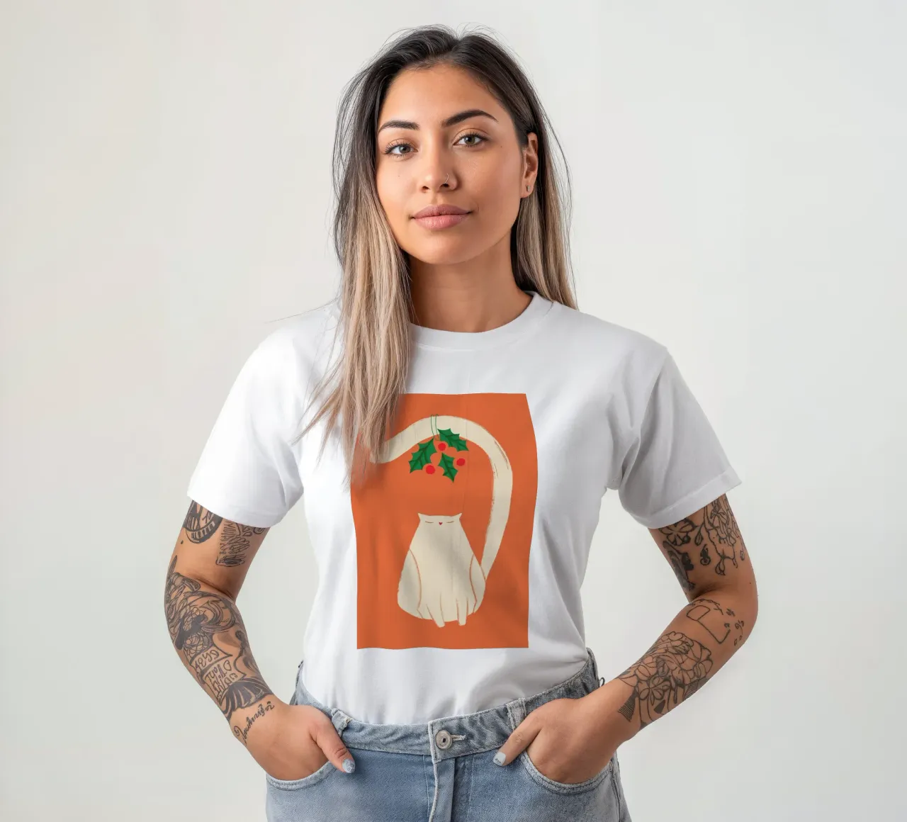 Meow, Myself And Mistletoe t-shirt da Studio One