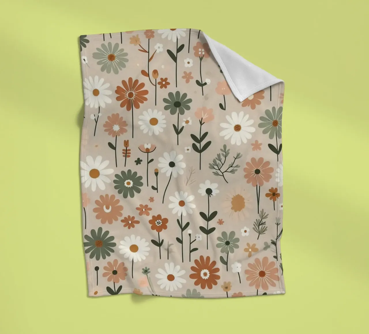 Whispering Blooms plaid polaire de Botanical Pattern House