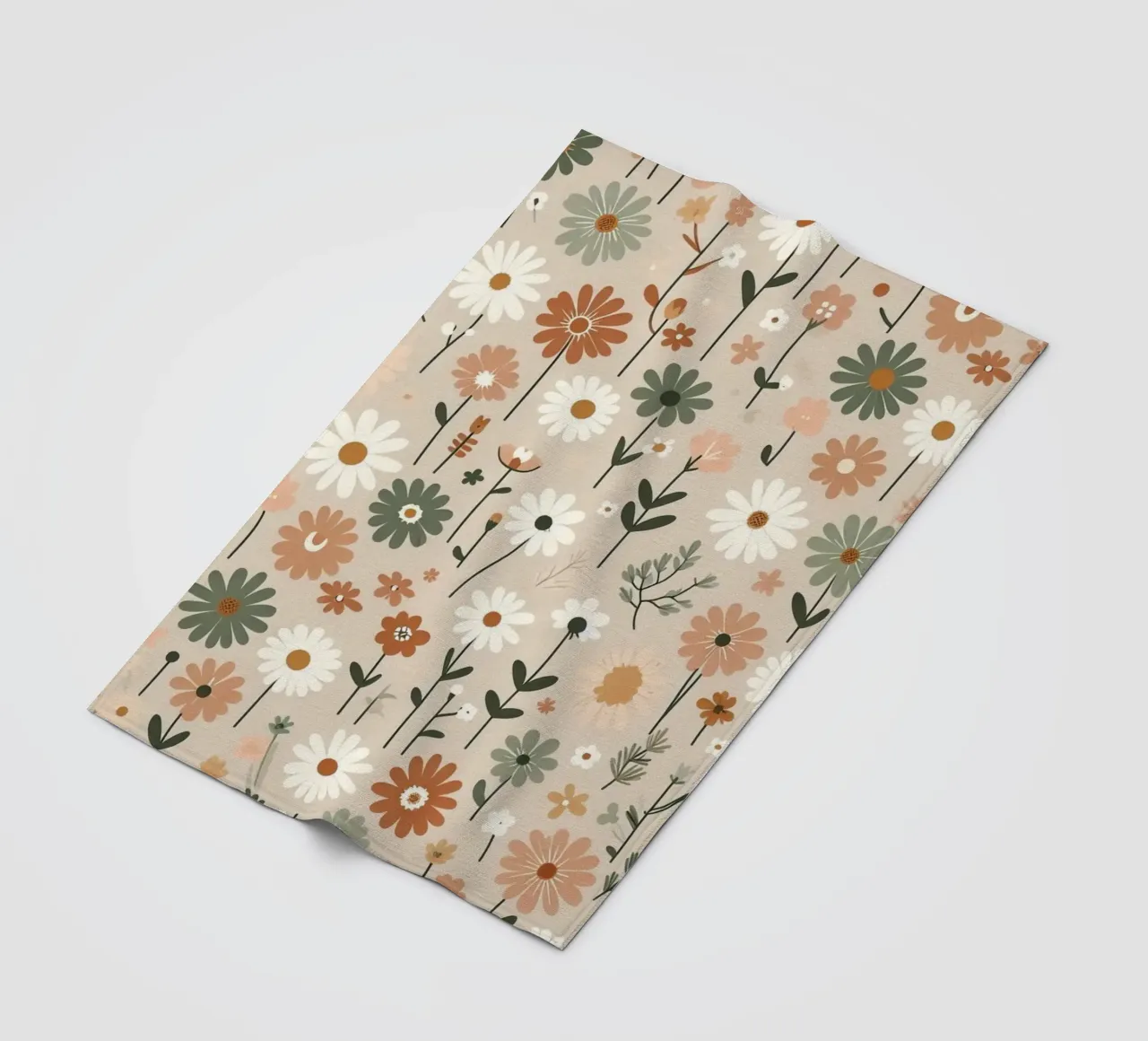 Whispering Blooms plaid polaire de Botanical Pattern House