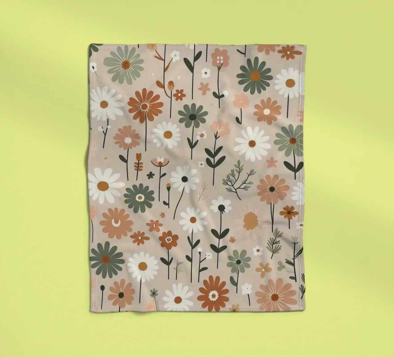 Whispering Blooms plaid polaire de Botanical Pattern House