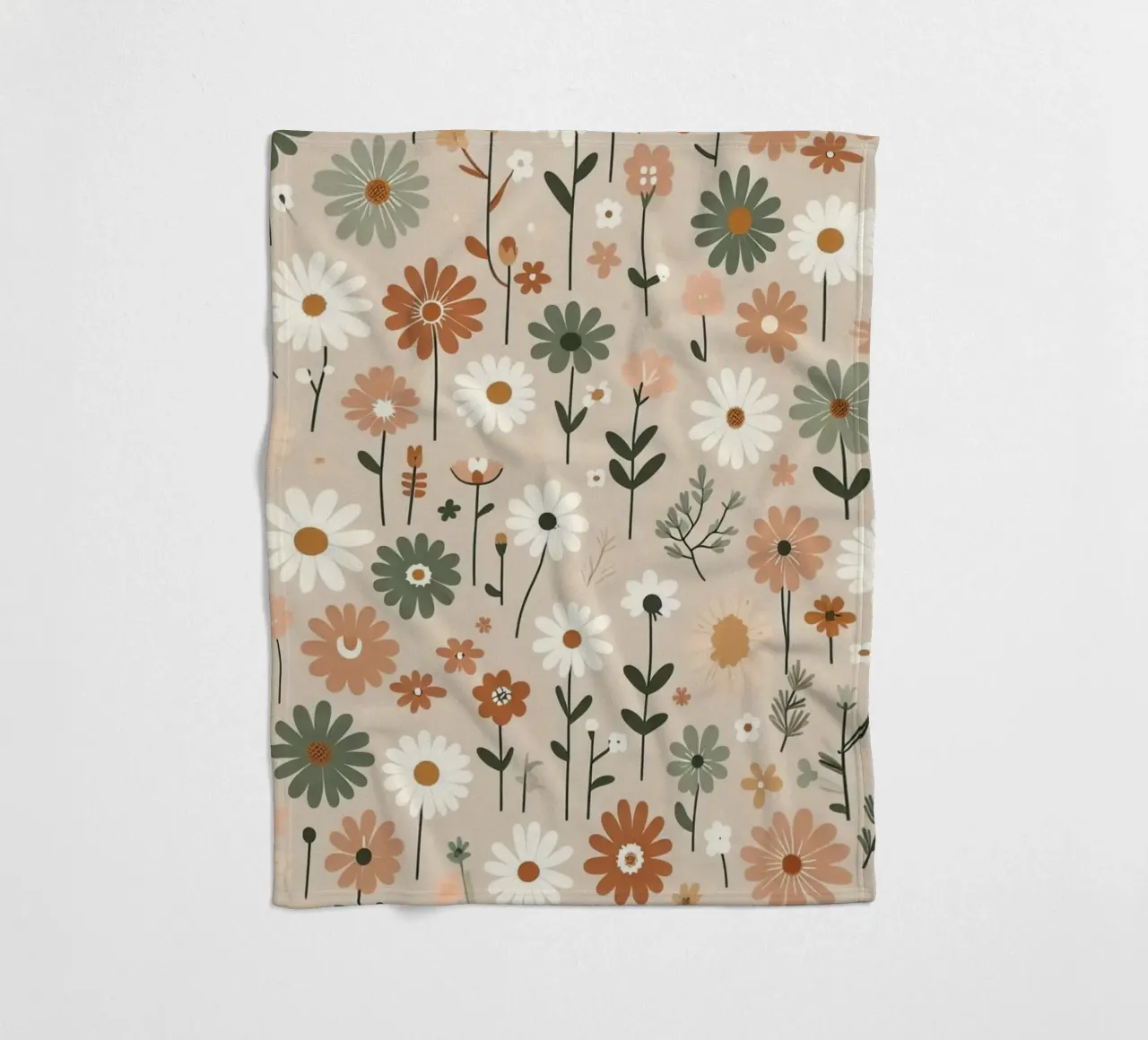 Whispering Blooms plaid polaire de Botanical Pattern House