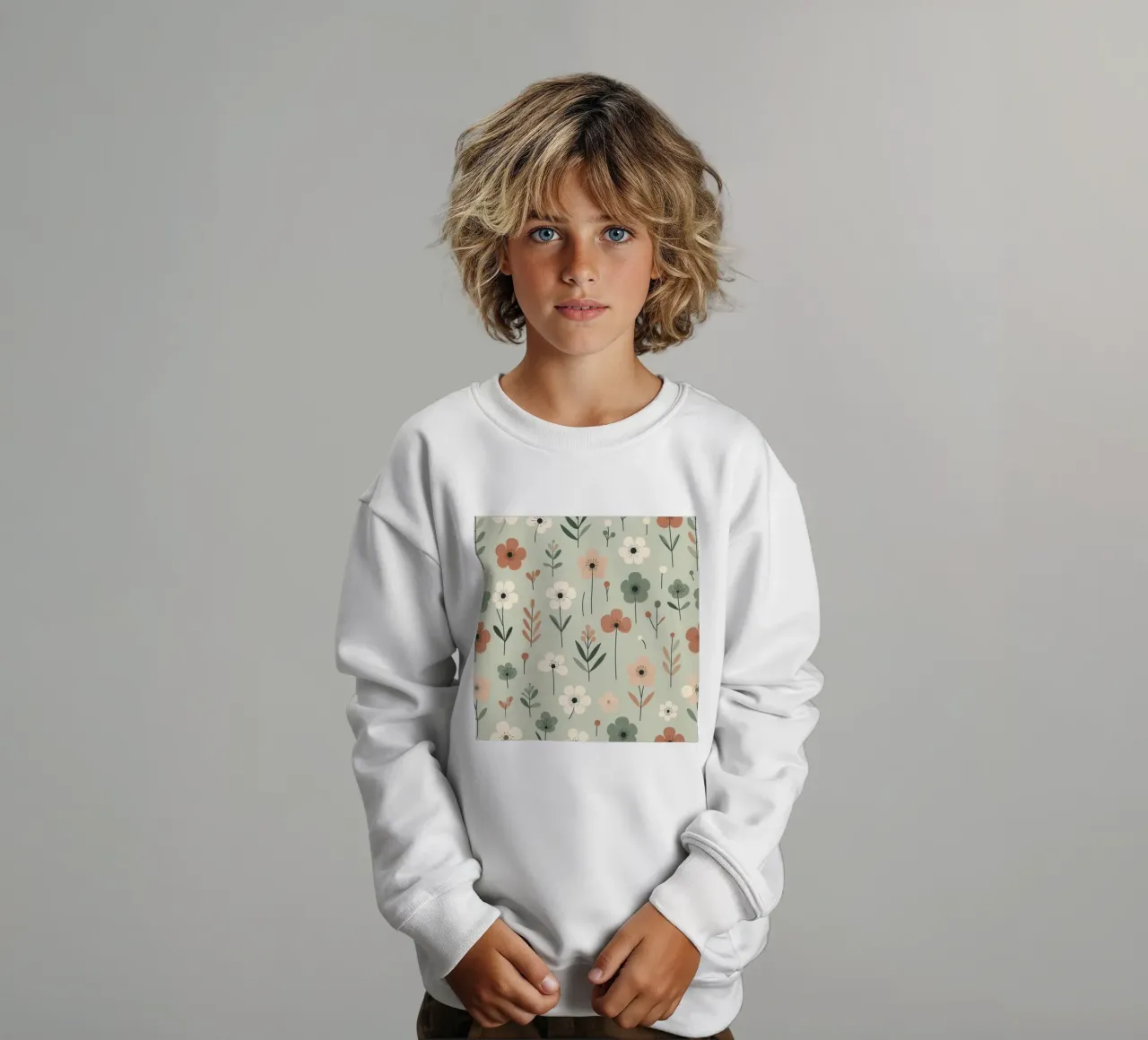 Fiori che sussurrano felpa bambino da Botanical Pattern House