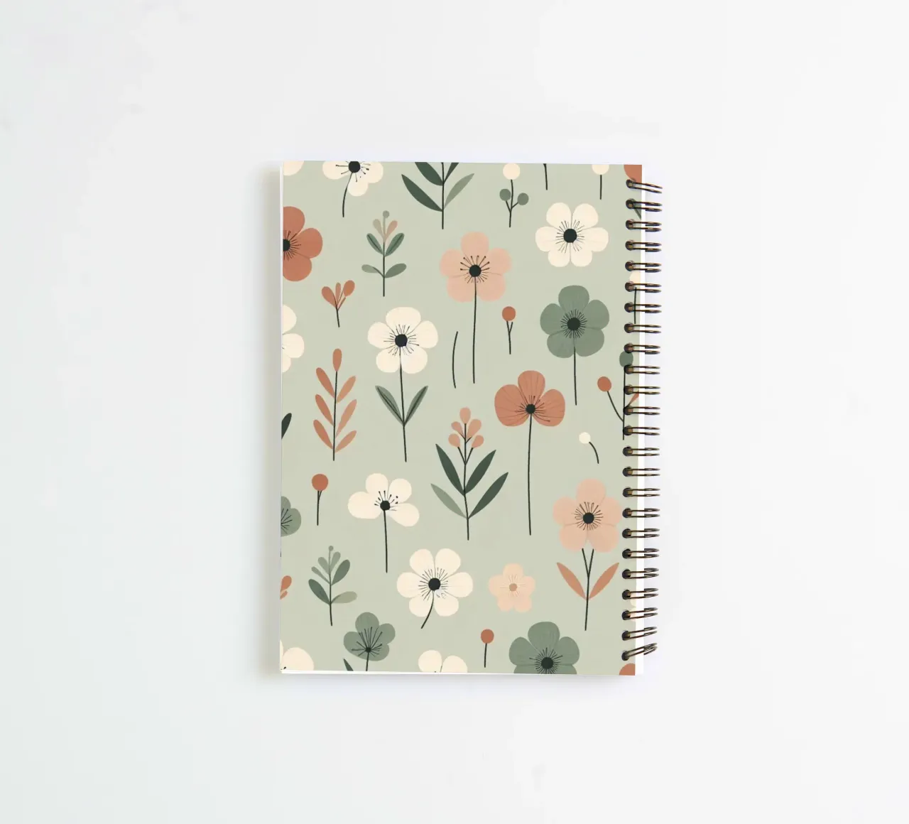 Whispering Blooms spiral notebook by Botanical Pattern House