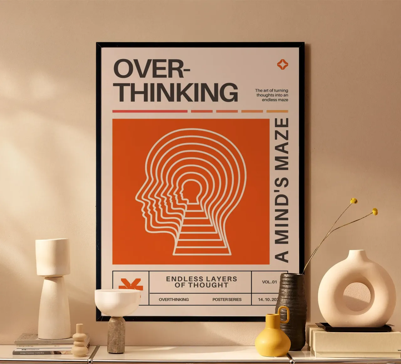 OVERTHINKING - A MIND‘S MAZE Poster von Einfach Uebel