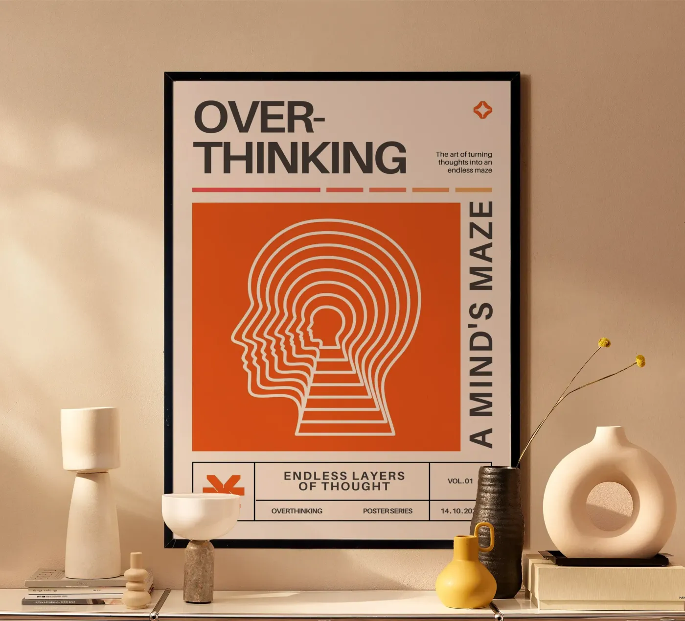 OVERTHINKING - A MIND‘S MAZE poster da SMRT STUDIO