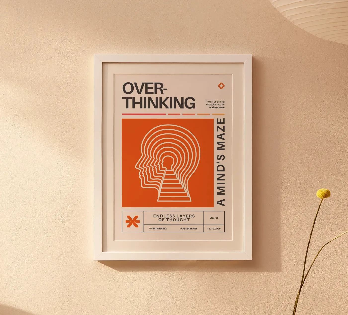 OVERTHINKING - A MIND‘S MAZE poster da SMRT STUDIO