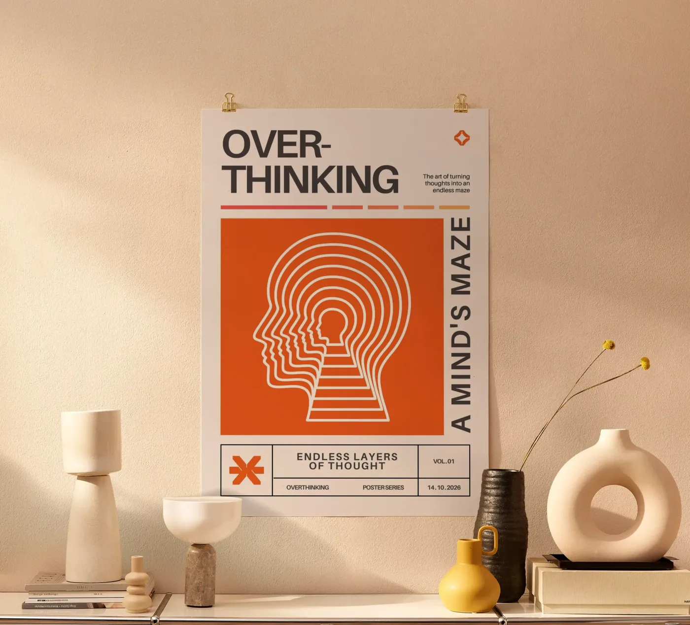 OVERTHINKING - A MIND‘S MAZE poster da SMRT STUDIO