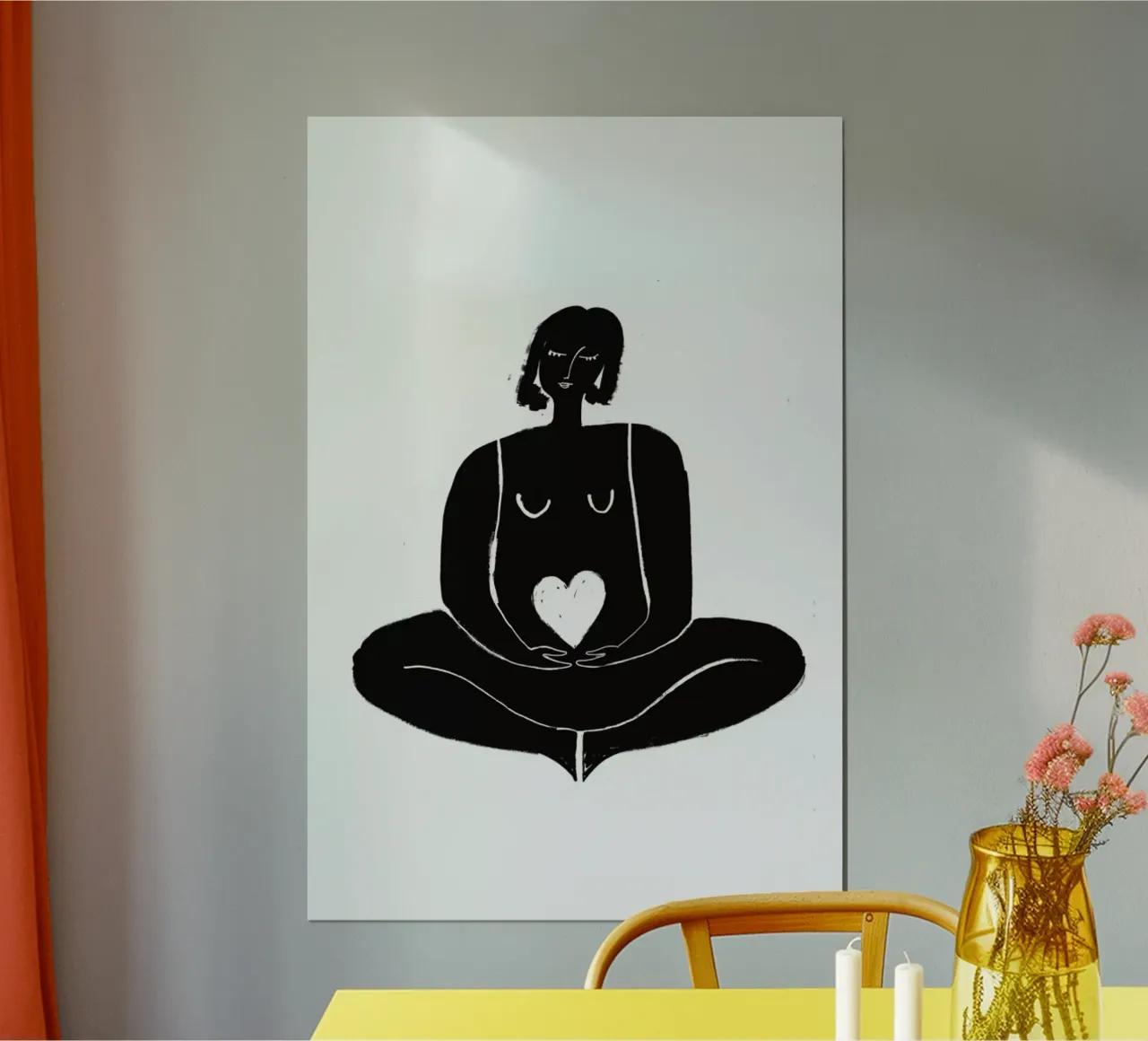 Pose of Peace poster con telaio in legno da Graphite