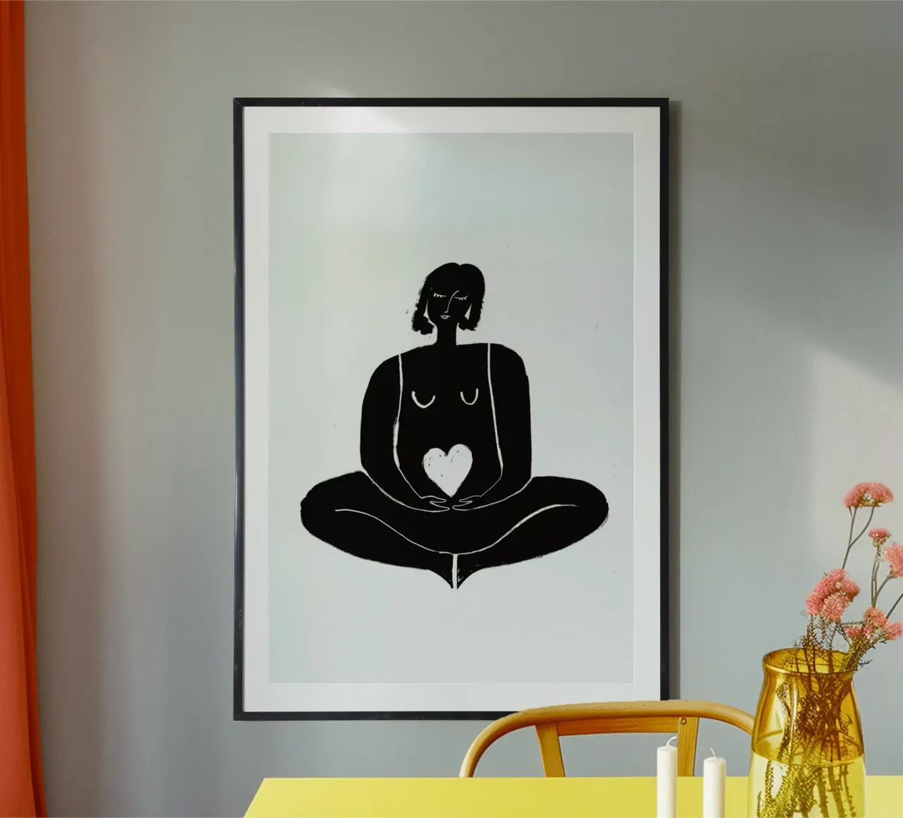 Pose of Peace poster con telaio in legno da Graphite
