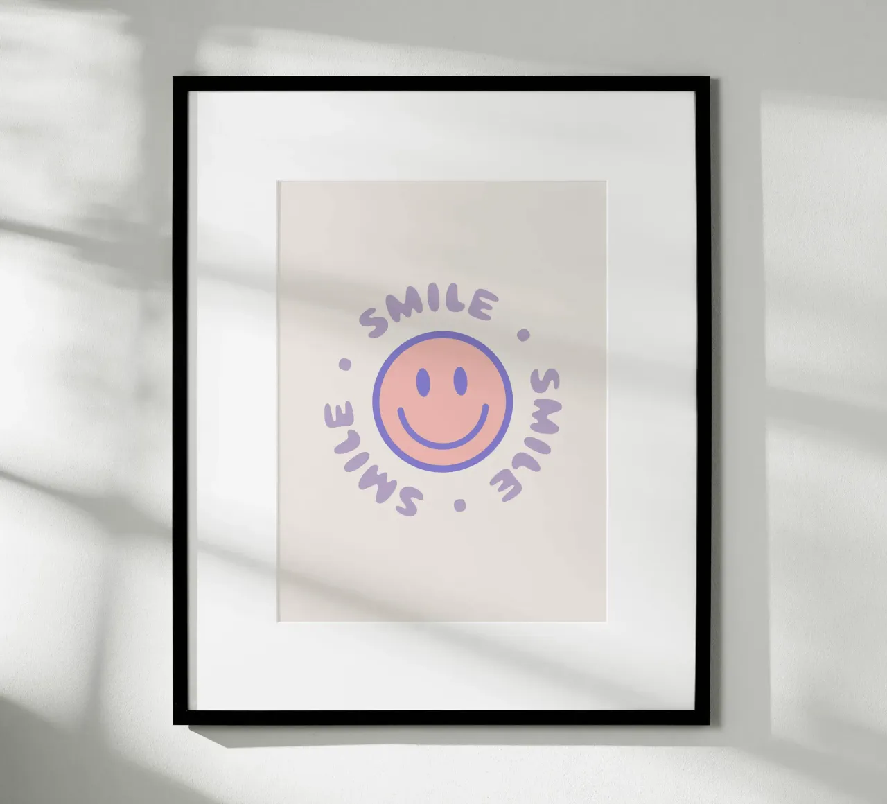 Your Smile poster con telaio in legno da we line studio - art