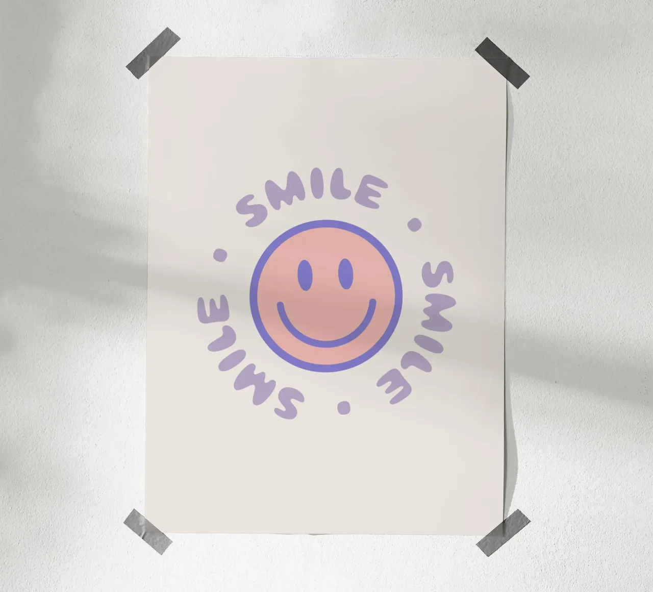 Your Smile poster con telaio in legno da we line studio - art