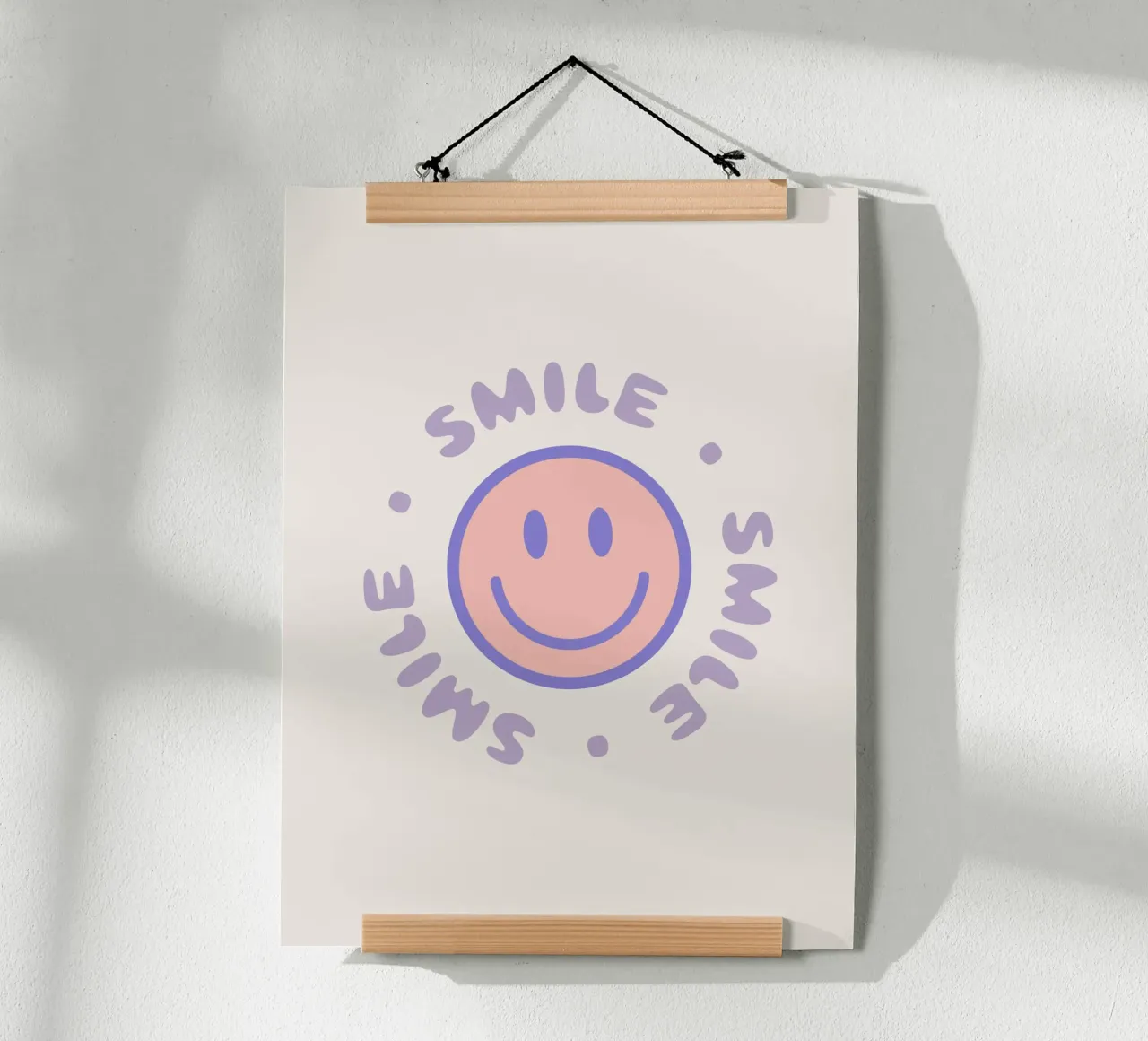 Your Smile poster con telaio in legno da we line studio - art