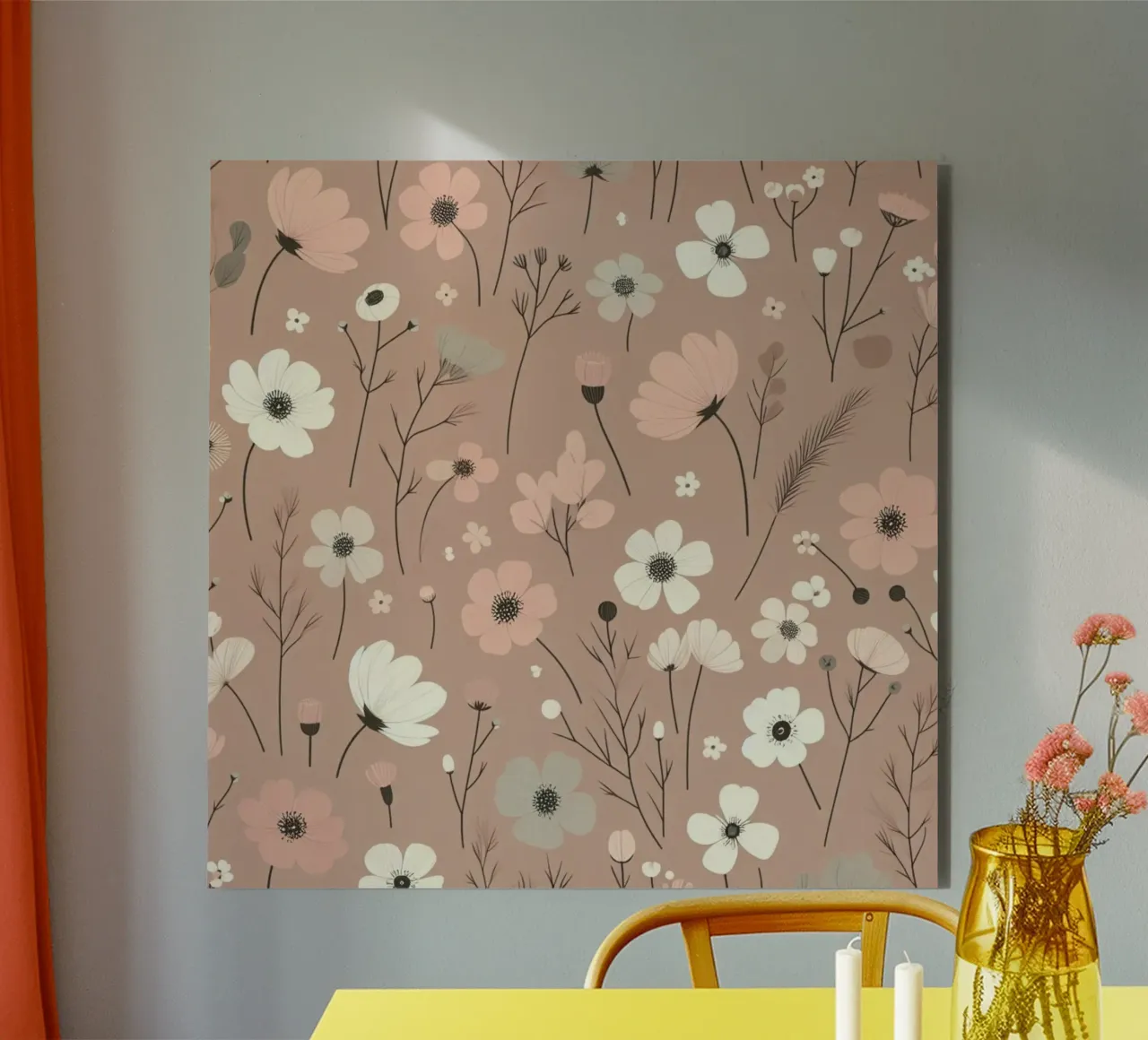 Fiori che sussurrano alluminio dibond da Botanical Pattern House