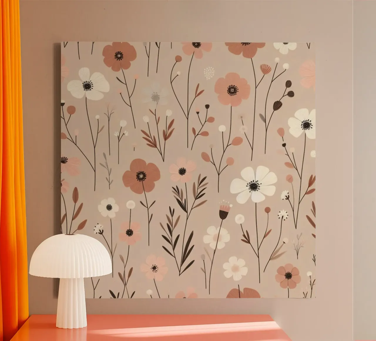 Whispering Blooms canvas by Botanical Pattern House