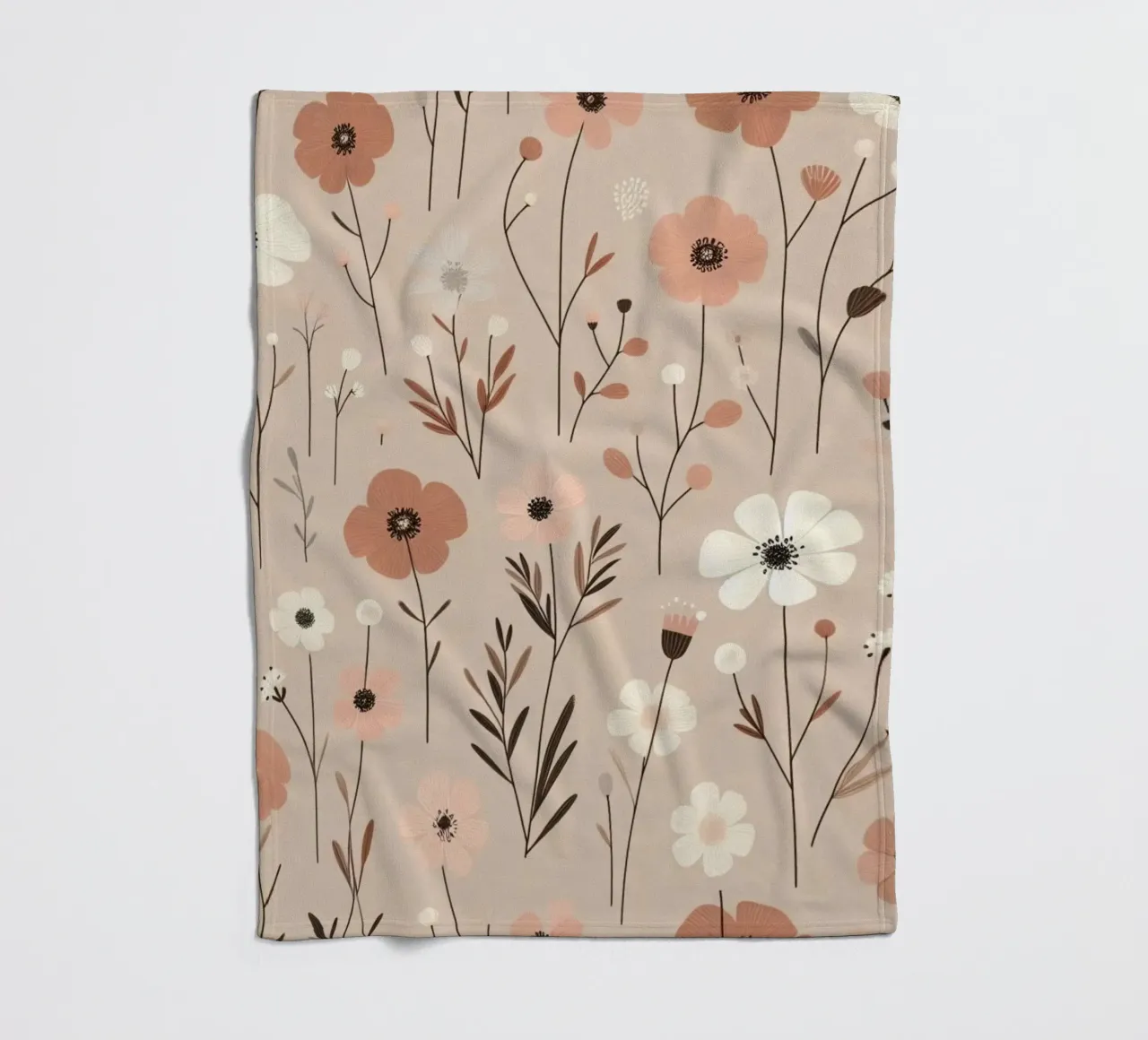 Fiori che sussurrano coperta in pile da Botanical Pattern House