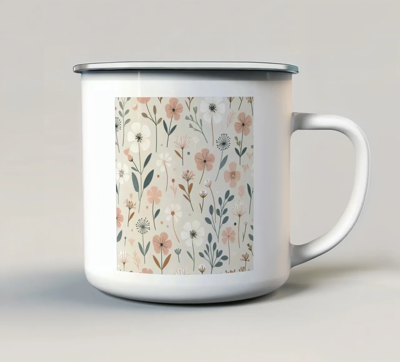 Fiori che sussurrano tazza in smalto da Botanical Pattern House