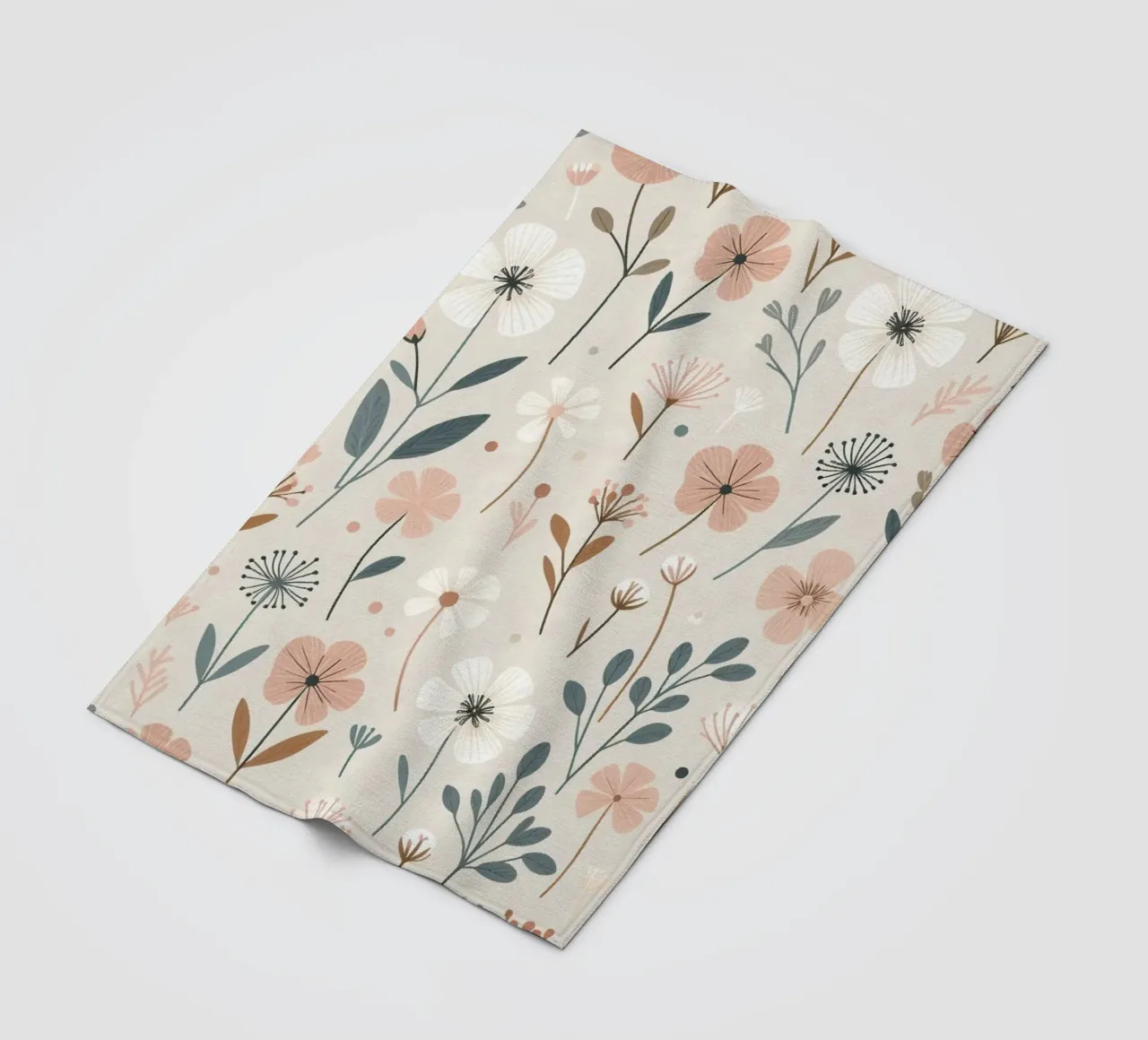 Flüsternde Blüten Fleecedecke von Botanical Pattern House